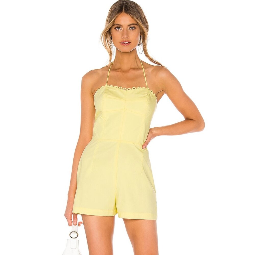 NWOT Amanda Uprichard Laurenesse Romper Daffodil Yellow M